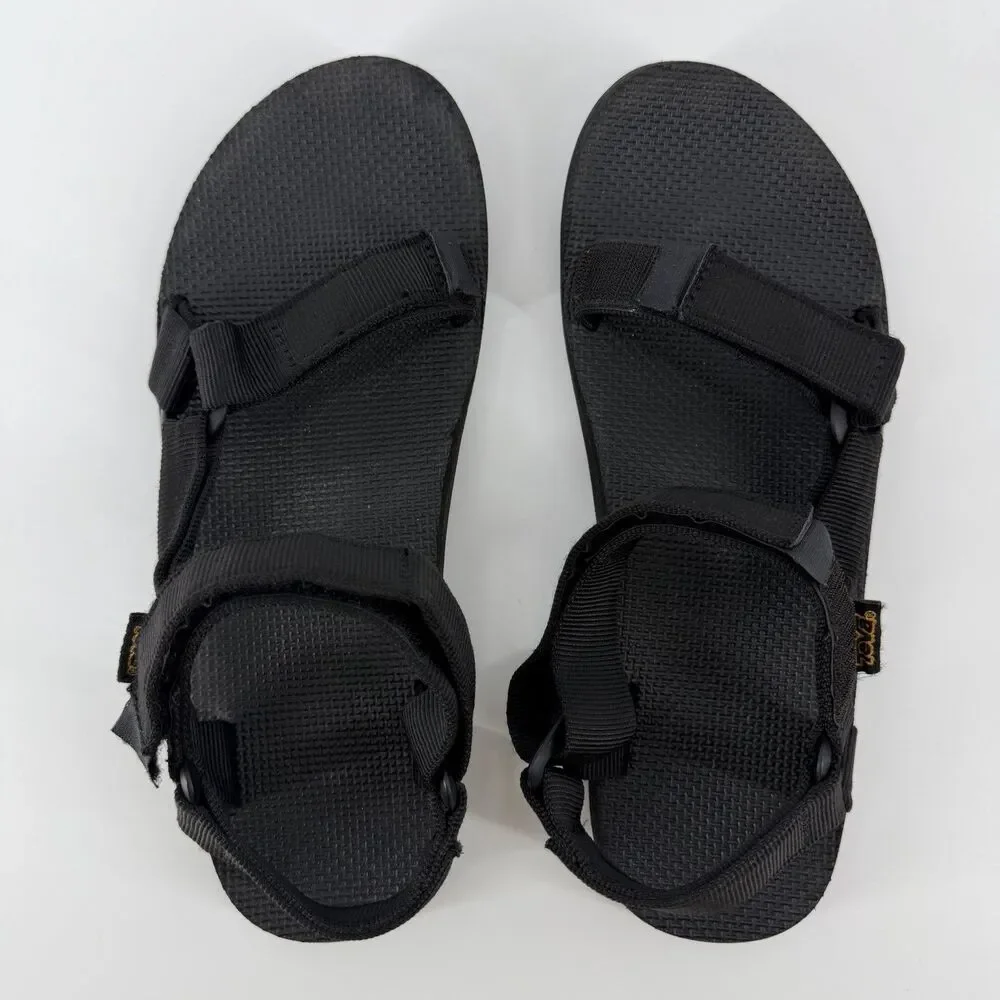 Teva Original Universal Sandals Men 10 Black Outdoor Waterproof Adjustable Strap